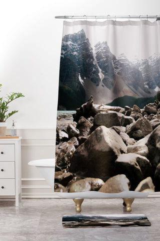 Hannah Kemp Moraine Rocks Shower Curtain And Mat