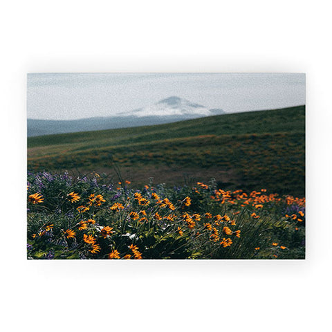 Hannah Kemp Mount Hood Blooms II Welcome Mat