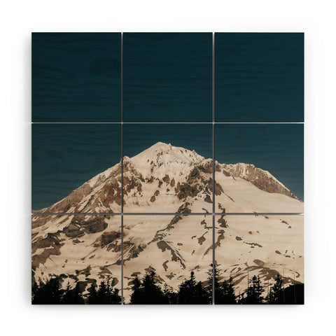 Hannah Kemp Mount Hood Wood Wall Mural