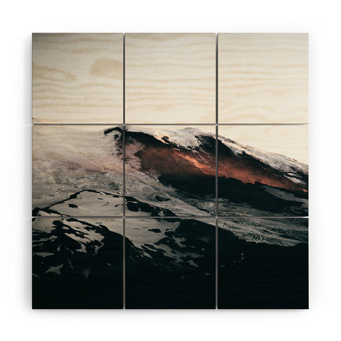 Hannah Kemp Mount Rainier III Wood Wall Mural