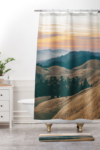 Hannah Kemp Mount Tam Shower Curtain And Mat