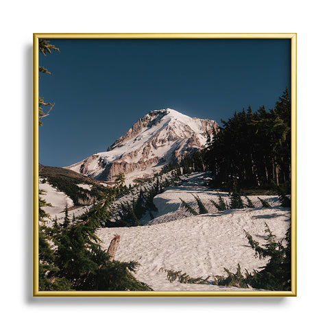 Hannah Kemp Mountain Backcountry Square Metal Framed Art Print