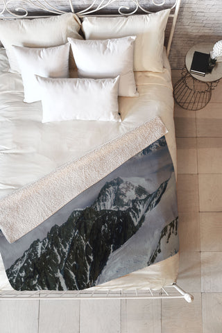 Hannah Kemp Mountain Landscape Fleece Throw Blanket
