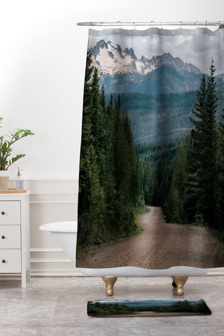 Hannah Kemp Mountain Road Shower Curtain And Mat