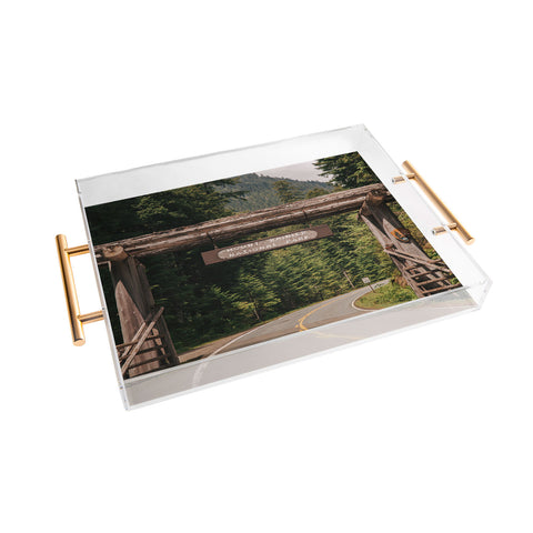 Hannah Kemp Mt Rainier Park Entrance Acrylic Tray