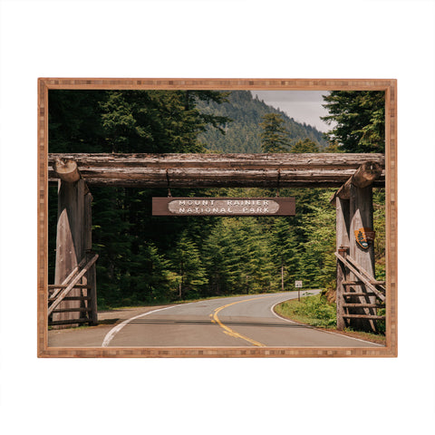 Hannah Kemp Mt Rainier Park Entrance Rectangular Tray