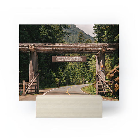 Hannah Kemp Mt Rainier Park Entrance Mini Art Print