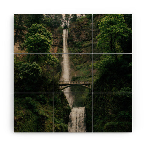 Hannah Kemp Multnomah Falls Oregon Wood Wall Mural