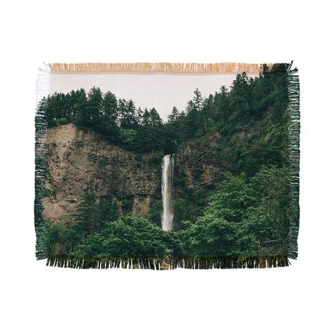 Hannah Kemp Multnomah Falls Throw Blanket