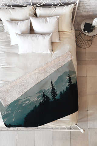 Hannah Kemp North Cascades Fleece Throw Blanket