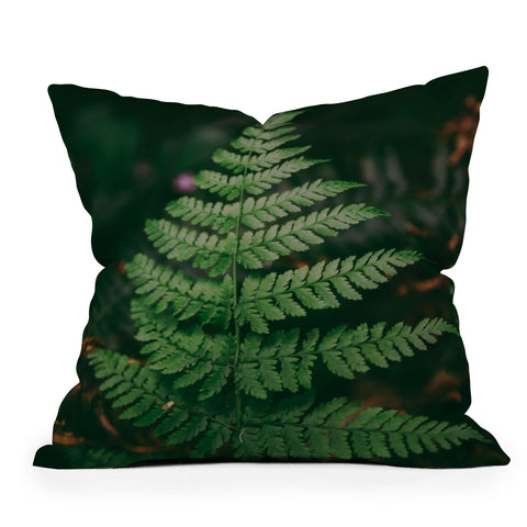 Hannah Kemp One Fern Outdoor Throw Pillow