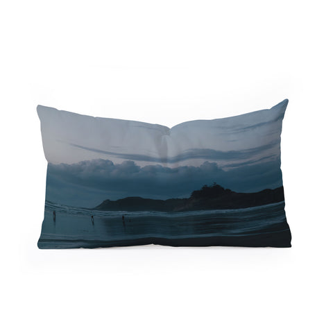 Hannah Kemp Oregon Coast Blues Oblong Throw Pillow
