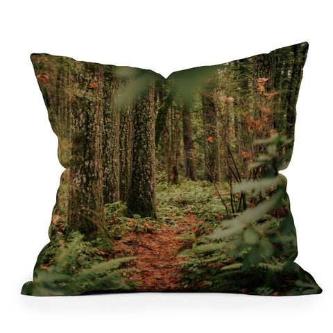 Hannah Kemp Oregon Forest Trail Throw Pillow