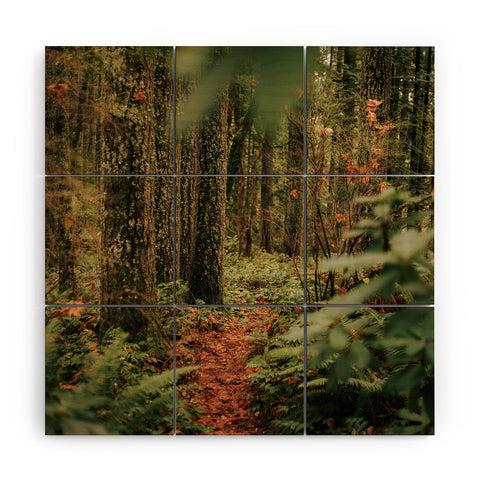 Hannah Kemp Oregon Forest Trail Wood Wall Mural