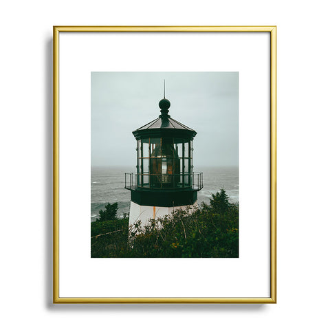 Hannah Kemp Oregon Lighthouse Metal Framed Art Print