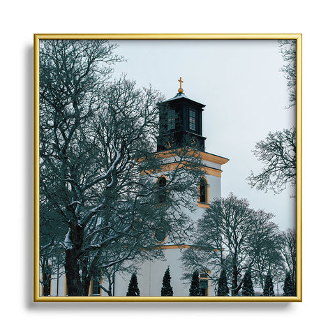 Hannah Kemp Osterfarnebo Kyrka Square Metal Framed Art Print