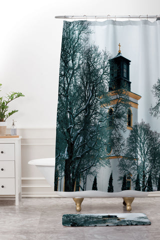 Hannah Kemp Osterfarnebo Kyrka Shower Curtain And Mat