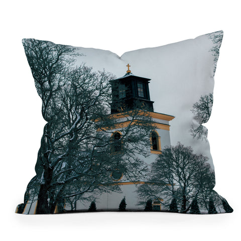 Hannah Kemp Osterfarnebo Kyrka Outdoor Throw Pillow