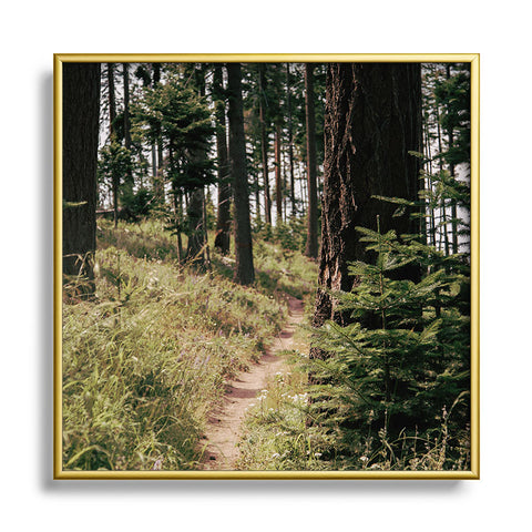 Hannah Kemp Out in the Woods Square Metal Framed Art Print