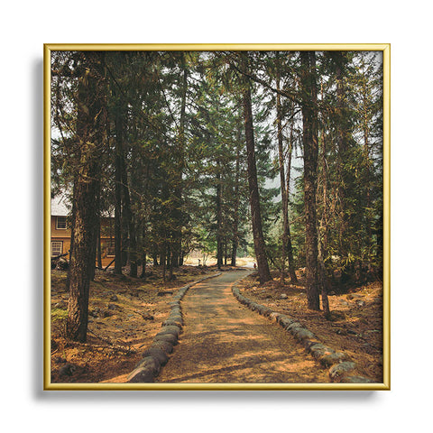 Hannah Kemp Over Here Square Metal Framed Art Print