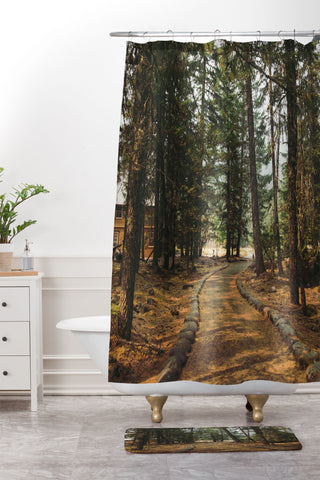 Hannah Kemp Over Here Shower Curtain And Mat