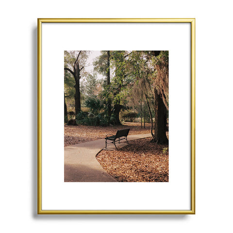 Hannah Kemp Park Path Metal Framed Art Print
