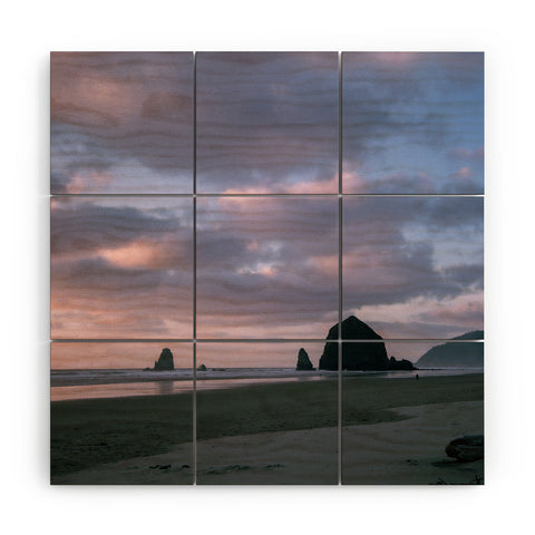 Hannah Kemp Pastel Cannon Beach Wood Wall Mural