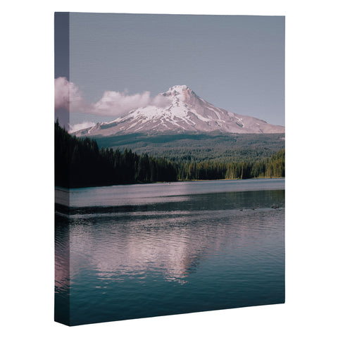 Hannah Kemp Pastel Mountain Lake Art Canvas