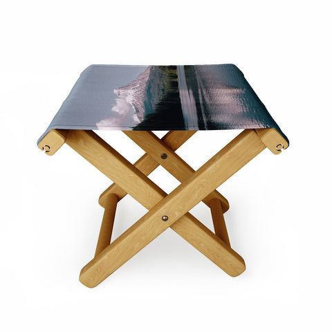 Hannah Kemp Pastel Mountain Lake Folding Stool