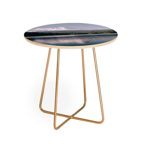 Hannah Kemp Pastel Mountain Lake Round Side Table