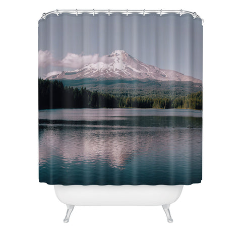 Hannah Kemp Pastel Mountain Lake Shower Curtain