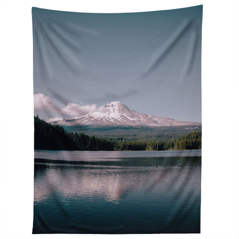 Hannah Kemp Pastel Mountain Lake Tapestry