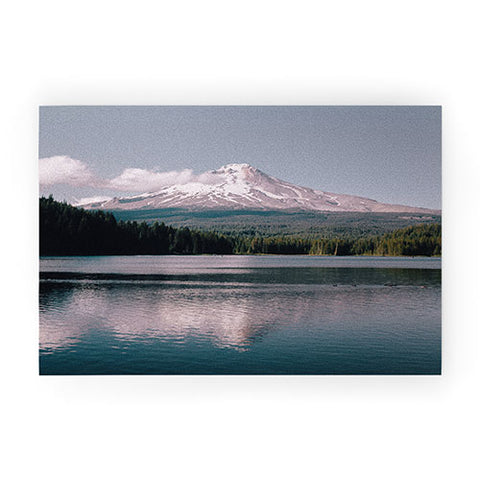 Hannah Kemp Pastel Mountain Lake Welcome Mat