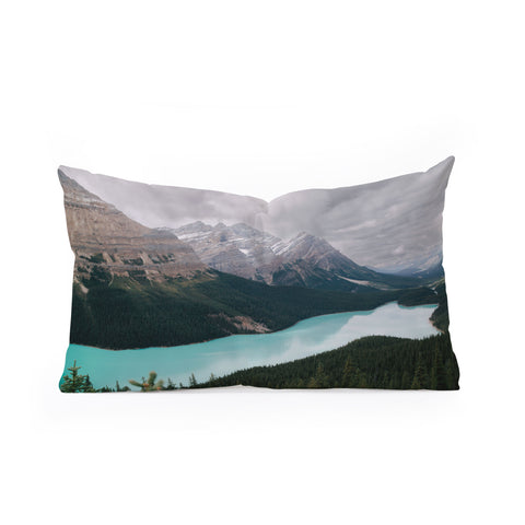 Hannah Kemp Peyto Lake Banff Oblong Throw Pillow