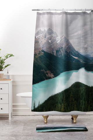 Hannah Kemp Peyto Lake Banff Shower Curtain And Mat