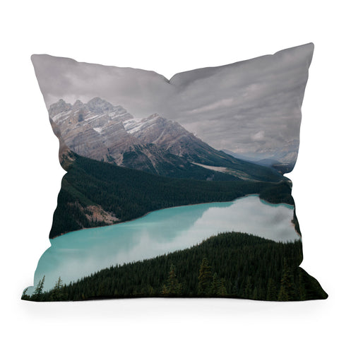 Hannah Kemp Peyto Lake Banff Outdoor Throw Pillow