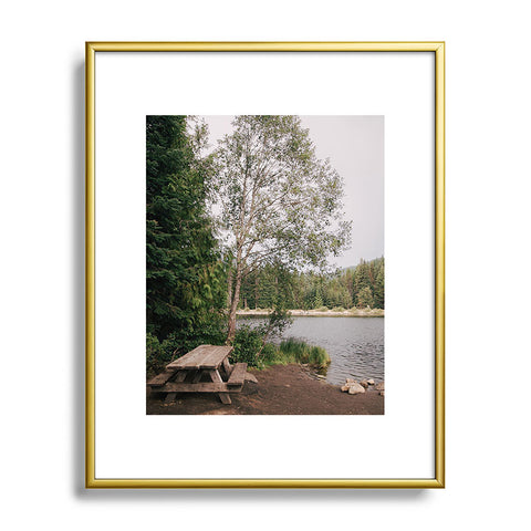 Hannah Kemp Picnic Lake Metal Framed Art Print
