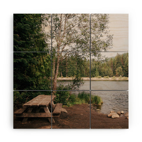 Hannah Kemp Picnic Lake Wood Wall Mural