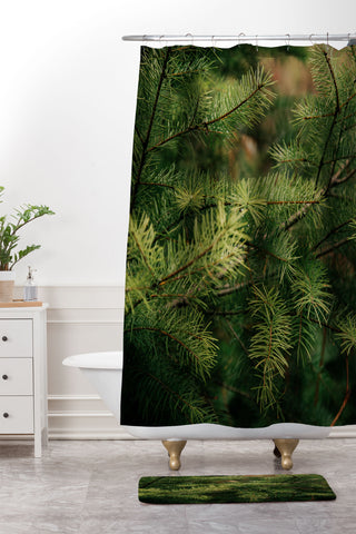 Hannah Kemp Pine Details Shower Curtain And Mat