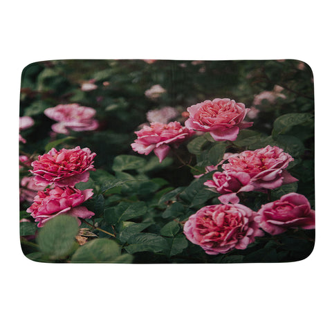Hannah Kemp Pink Rose Garden Memory Foam Bath Mat