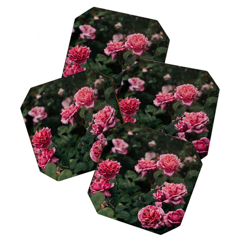 Hannah Kemp Pink Rose Garden Coaster Set