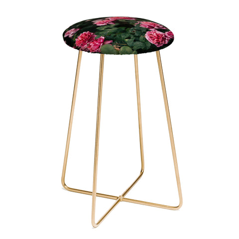 Hannah Kemp Pink Rose Garden Counter Stool