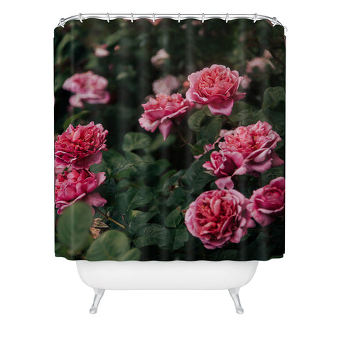 Hannah Kemp Pink Rose Garden Shower Curtain