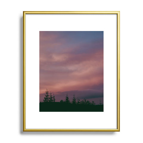 Hannah Kemp Pink Skies Metal Framed Art Print