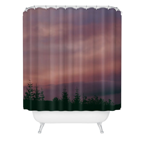 Hannah Kemp Pink Skies Shower Curtain