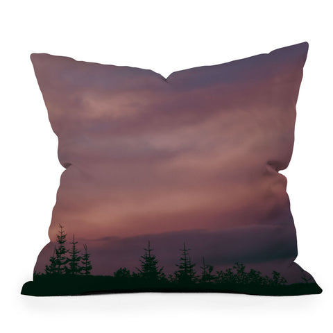 Hannah Kemp Pink Skies Outdoor Throw Pillow
