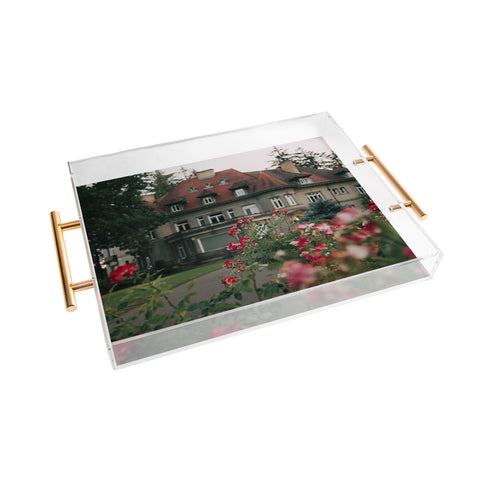 Hannah Kemp Pittock Mansion Blooms Acrylic Tray