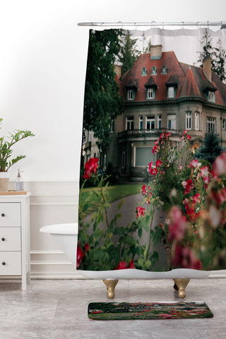 Hannah Kemp Pittock Mansion Blooms Shower Curtain And Mat