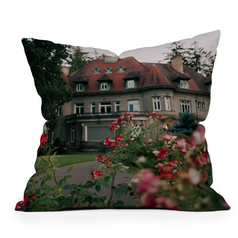 Hannah Kemp Pittock Mansion Blooms Throw Pillow