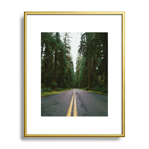 Hannah Kemp PNW Rainforest Drive Metal Framed Art Print